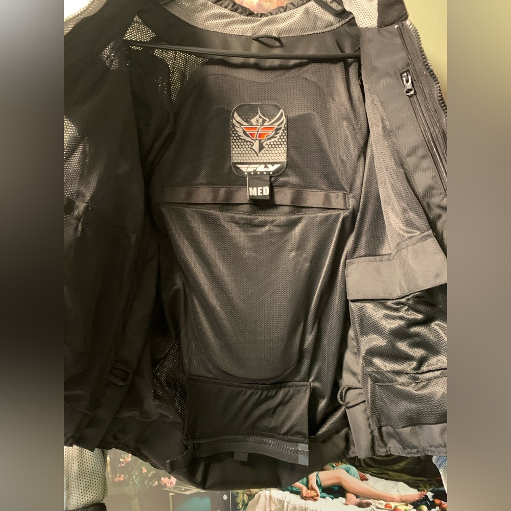 Fly Racing Motorcycle Riding Jacket in Silver, Street Coolpro II Mesh Jacket - Picture 14 of 16